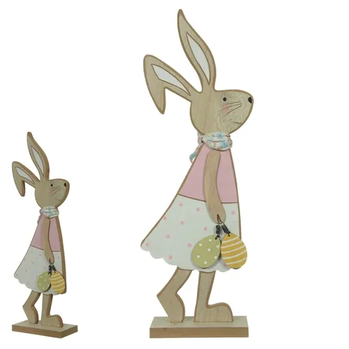 OBJETO DECORATIVO  COELHA C/OVOS 40,5X6X12cm