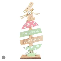 PLACA DECORATIVA  OVO 23,5X4X9,5cm (BEGE ROSA)