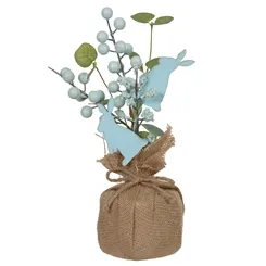 PASCOA ARVORE C/COELHO (AZUL) 38cm -