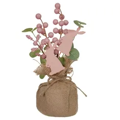 PASCOA ARVORE C/COELHO (ROSA) 38cm