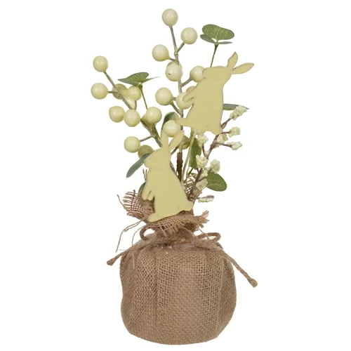 PASCOA ARVORE C/COELHO (AMARELO) 38cm