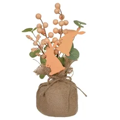 PASCOA ARVORE C/COELHO (LARANJA) 38cm