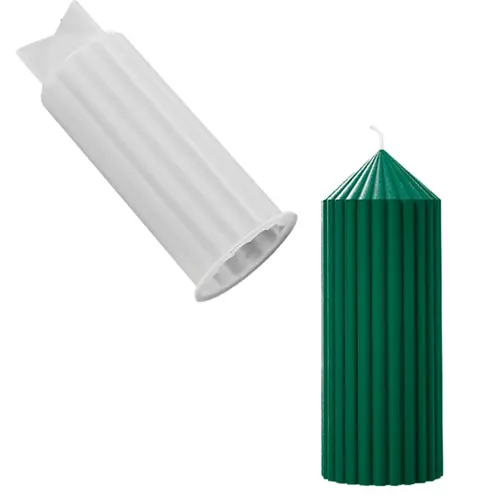 MOLDE DE SILICONE FORMATO VELA CILINDRICA TEXTURIZ