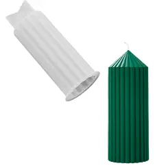 MOLDE DE SILICONE FORMATO VELA CILINDRICA TEXTURIZ