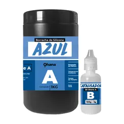 BORRACHA  De SILICONE AZUL  + CATALISADOR