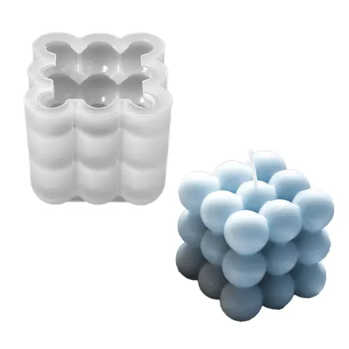 MOLDE DE SILICONE FORMATO CUBO DE BOLINHAS 6,5CM