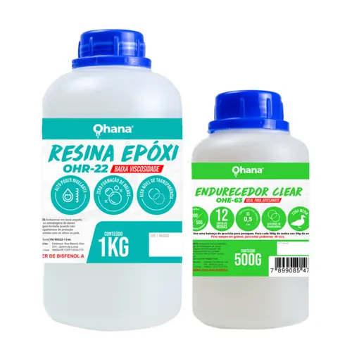 SISTEMA CLEAR BAIXA VISCOSIDADE kit 1 Kg de RESINA