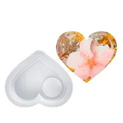 MOLDE DE SILICONE PORTA VELA FORMATO CORACAO