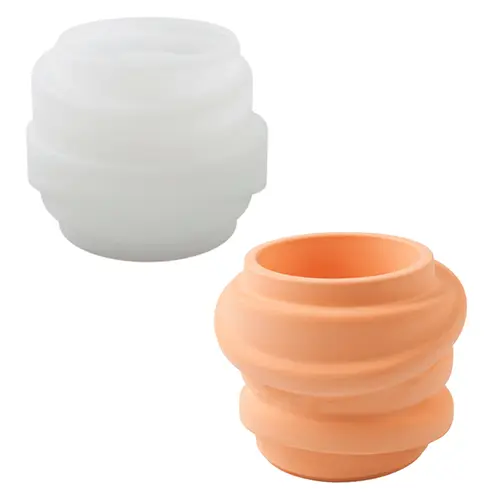 MOLDE DE SILICONE FORMATO POTE PARA VELA MODELO 5