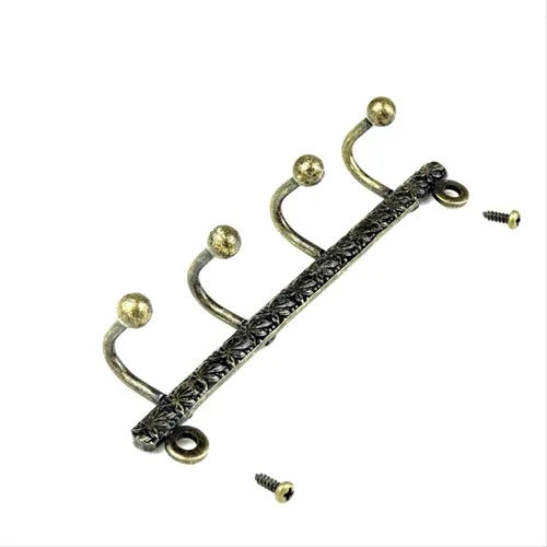 Cabide Gravado 4 ganchos A61/19 - Ouro Velho - Unidade