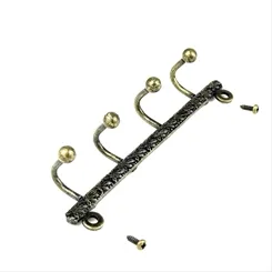 Cabide Gravado 4 ganchos A61/19 - Ouro Velho - Unidade