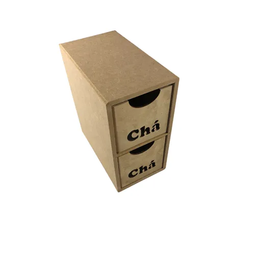 Caixa Chá - 2 gavetas - 18,5X10X19,5cm