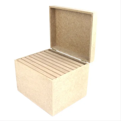 Caixa MDF Foto Lisa 8 Álbuns - REF.552 - 21,5x18x17cm