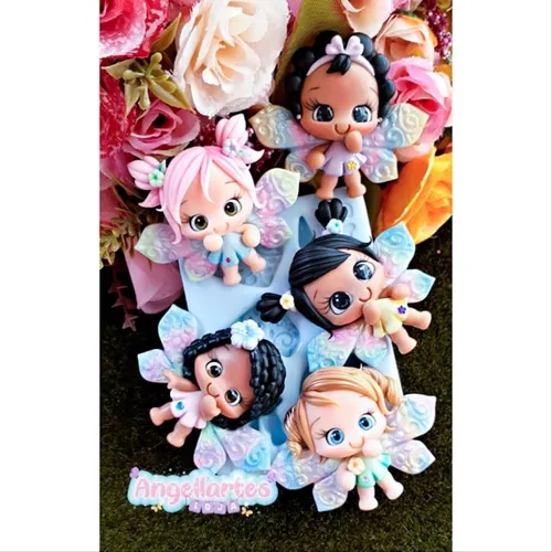 Molde Silicone - Biscuit - Fadinhas - Angellartes