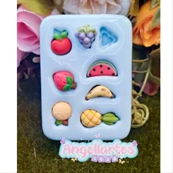 Molde Silicone - Biscuit - Mini Frutas - Angellartes