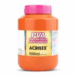Tinta Plástica PVA - 500ml - Laranja - 517 - Acrilex
