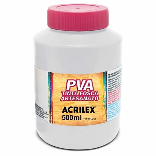 Tinta Plástica PVA - 500ml - Branco - 519 - Acrilex