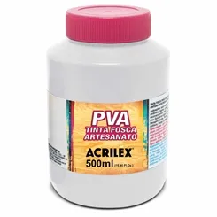 Tinta Plástica PVA - 500ml - Branco - 519 - Acrilex