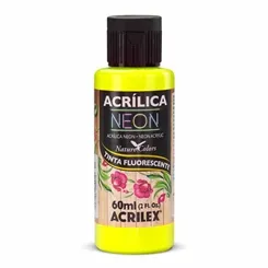 Tinta Acrilica Fosca - Amarelo Limao Neon - 102 - Acrilex