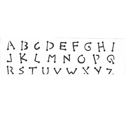 Stencil - 10x30cm - Alfabeto Infantil - OPA300 - Opa Criando Arte