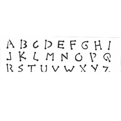 Stencil - 10x30cm - Alfabeto Infantil - OPA300 - Opa Criando Arte