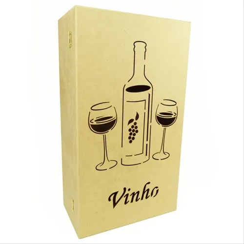 Caixa Vinho e Taça a Laser