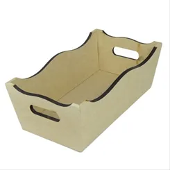 Cesto para pão em MDF - 26x13x10cm