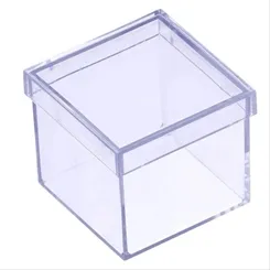 Caixinha 4x4cm - Transparente - Pacote c/ 10 unidades