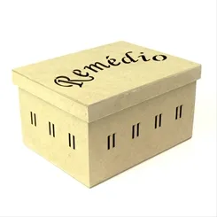Caixa MDF Remédio Passa Fita - REF.1235 - 21x16x13cm