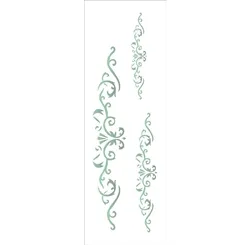 Stencil - 10x30cm - Arabesco 3 Folhas - OPA1459 - Opa Criando Arte