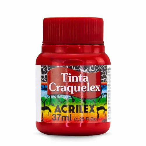 Tinta Craquelex - 37ml - 507 - Vermelho Fogo - Acrilex