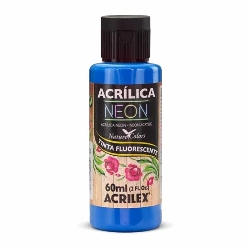 Tinta Acrílica Fosca Neon - Azul - 109 - Acrilex