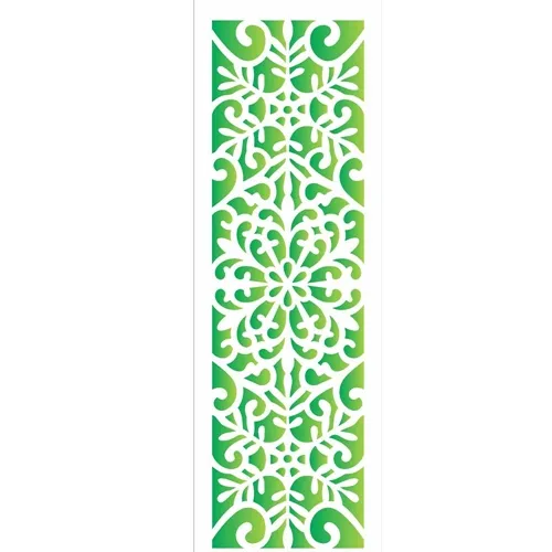 Stencil - 10x30cm - Flor - OPA1995 - Opa Criando Arte