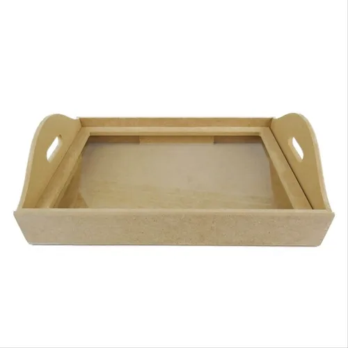 Cesta Retangular C/Vidro - P - 20x30cm