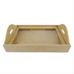 Cesta Retangular C/Vidro - P - 20x30cm