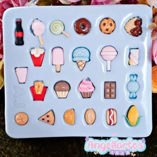 Molde Silicone - Biscuit - Gostosuras Mini - Angellartes