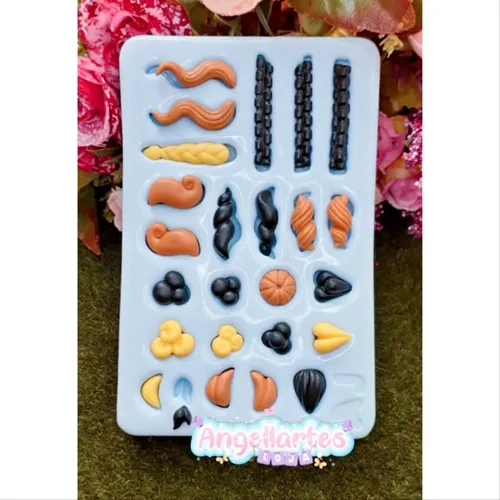 Molde Silicone - Biscuit - Cabelinhos 2 - Angellartes