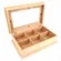 Caixa MDF Chá 6 Divisórias com Vidro - REF.85 - 29x18x9cm