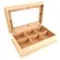 Caixa MDF Chá 6 Divisórias com Vidro - REF.85 - 29x18x9cm