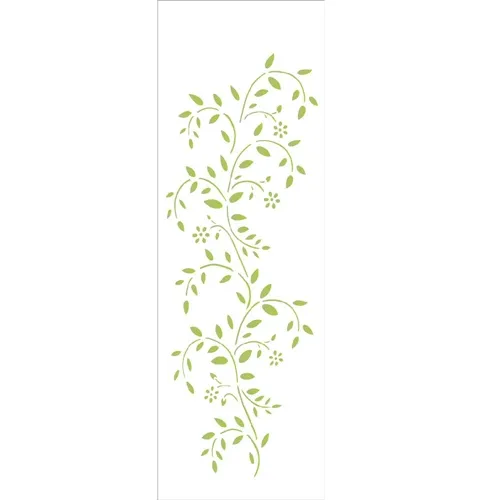Stencil - 10x30cm - Galhos com Folhas - OPA1353 - Opa Criando Arte
