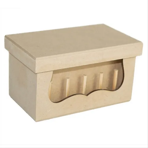 Caixa MDF Costura Tampa Solta Aberta - 16x9x10cm - REF. 809