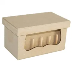 Caixa MDF Costura Tampa Solta Aberta - 16x9x10cm - REF. 809