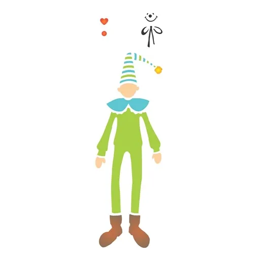 Stencil - 10x30cm - Infantil Palhaço - OPA2230 - Opa Criando Arte