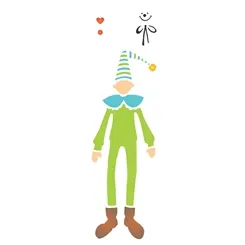 Stencil - 10x30cm - Infantil Palhaço - OPA2230 - Opa Criando Arte