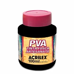 Tinta Plástica PVA - 100ml - Preto - 520 - Acrilex