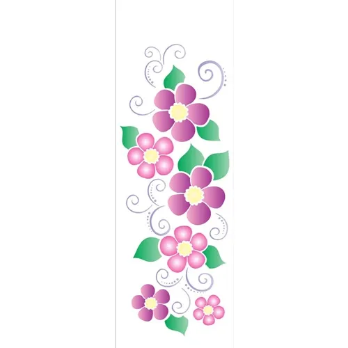 Stencil - 10x30cm - Flor Arabesco - OPA1134 - Opa Criando Arte