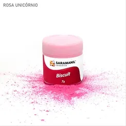 Corante de Biscuit - 75.654 - Rosa Unicórnio 7g  - Saramanil