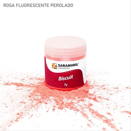 Corante de Biscuit - 75.038 -  Fluor Perol - Rosa 7g - Saramani