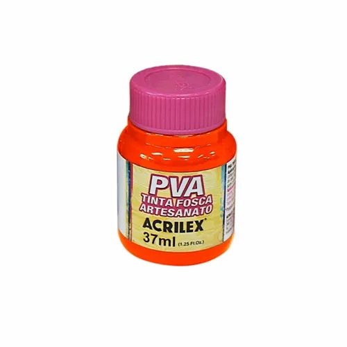 Tinta Plástica PVA - 37ml - Laranja Escuro - 832 - Acrilex