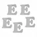 Resina Letra E - 5 Peças
